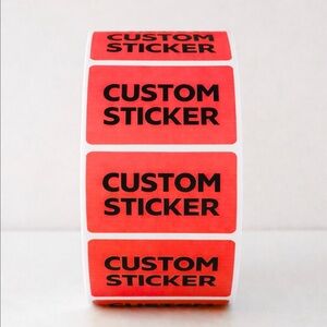Custom Sticker Roll - Red